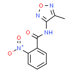 ChemSpider 2D Image | N-(4-Methyl-1,2,5-oxadiazol-3-yl)-2-nitrobenzamide | C10H8N4O4