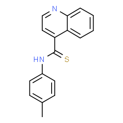 ChemSpider 2D Image | N-(4-Methylphenyl)-4-quinolinecarbothioamide | C17H14N2S
