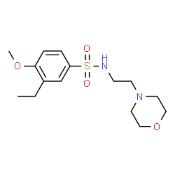 ChemSpider 2D Image | 3-Ethyl-4-methoxy-N-[2-(4-morpholinyl)ethyl]benzenesulfonamide | C15H24N2O4S