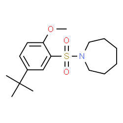 ChemSpider 2D Image | 1-[(5-tert-Butyl-2-methoxyphenyl)sulfonyl]azepane | C17H27NO3S