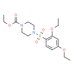 ChemSpider 2D Image | Ethyl 4-[(2,4-diethoxyphenyl)sulfonyl]-1-piperazinecarboxylate | C17H26N2O6S