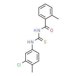 ChemSpider 2D Image | N-[(3-Chloro-4-methylphenyl)carbamothioyl]-2-methylbenzamide | C16H15ClN2OS