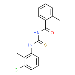 ChemSpider 2D Image | N-[(3-Chloro-2-methylphenyl)carbamothioyl]-2-methylbenzamide | C16H15ClN2OS