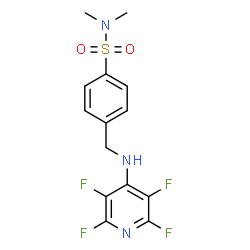 ChemSpider 2D Image | N,N-Dimethyl-4-{[(2,3,5,6-tetrafluoro-4-pyridinyl)amino]methyl}benzenesulfonamide | C14H13F4N3O2S