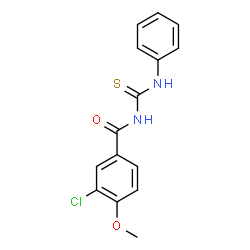ChemSpider 2D Image | 3-Chloro-4-methoxy-N-(phenylcarbamothioyl)benzamide | C15H13ClN2O2S