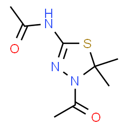 ChemSpider 2D Image | N-(4-Acetyl-5,5-dimethyl-4,5-dihydro-1,3,4-thiadiazol-2-yl)acetamide | C8H13N3O2S