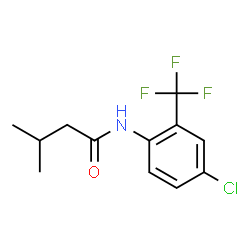 ChemSpider 2D Image | N-[4-Chloro-2-(trifluoromethyl)phenyl]-3-methylbutanamide | C12H13ClF3NO