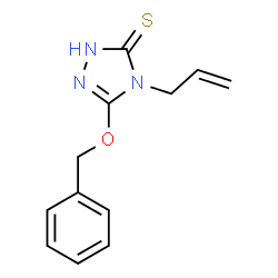 ChemSpider 2D Image | 4-Allyl-5-(benzyloxy)-2,4-dihydro-3H-1,2,4-triazole-3-thione | C12H13N3OS