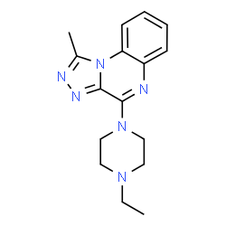 ChemSpider 2D Image | 4-(4-Ethyl-1-piperazinyl)-1-methyl[1,2,4]triazolo[4,3-a]quinoxaline | C16H20N6