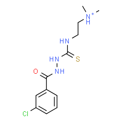 ChemSpider 2D Image | 2-({[2-(3-Chlorobenzoyl)hydrazino]carbonothioyl}amino)-N,N-dimethylethanaminium | C12H18ClN4OS