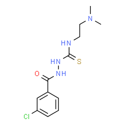 ChemSpider 2D Image | 2-(3-Chlorobenzoyl)-N-[2-(dimethylamino)ethyl]hydrazinecarbothioamide | C12H17ClN4OS