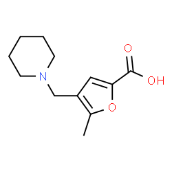 ChemSpider 2D Image | 5-Methyl-4-(1-piperidinylmethyl)-2-furoic acid | C12H17NO3
