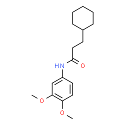 ChemSpider 2D Image | 3-Cyclohexyl-N-(3,4-dimethoxyphenyl)propanamide | C17H25NO3