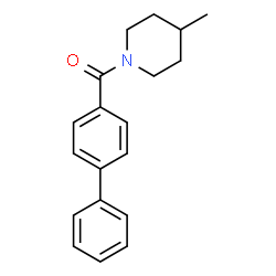 ChemSpider 2D Image | 4-Biphenylyl(4-methyl-1-piperidinyl)methanone | C19H21NO