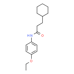 ChemSpider 2D Image | 3-Cyclohexyl-N-(4-ethoxyphenyl)propanamide | C17H25NO2