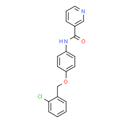 ChemSpider 2D Image | N-{4-[(2-Chlorobenzyl)oxy]phenyl}nicotinamide | C19H15ClN2O2