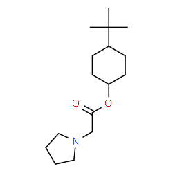 ChemSpider 2D Image | 4-(2-Methyl-2-propanyl)cyclohexyl 1-pyrrolidinylacetate | C16H29NO2