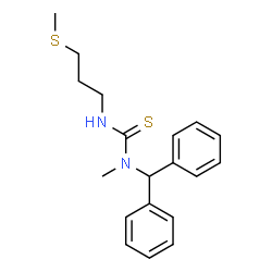 ChemSpider 2D Image | 1-(Diphenylmethyl)-1-methyl-3-[3-(methylsulfanyl)propyl]thiourea | C19H24N2S2