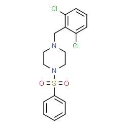 ChemSpider 2D Image | 1-(2,6-Dichlorobenzyl)-4-(phenylsulfonyl)piperazine | C17H18Cl2N2O2S