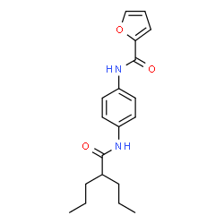 ChemSpider 2D Image | N-{4-[(2-Propylpentanoyl)amino]phenyl}-2-furamide | C19H24N2O3