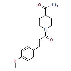 ChemSpider 2D Image | 1-[(2E)-3-(4-Methoxyphenyl)-2-propenoyl]-4-piperidinecarboxamide | C16H20N2O3