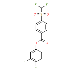 ChemSpider 2D Image | 3,4-Difluorophenyl 4-[(difluoromethyl)sulfonyl]benzoate | C14H8F4O4S