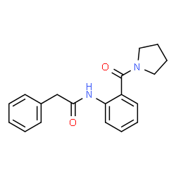 ChemSpider 2D Image | 2-Phenyl-N-[2-(1-pyrrolidinylcarbonyl)phenyl]acetamide | C19H20N2O2