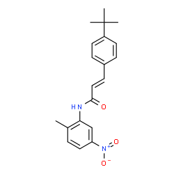 ChemSpider 2D Image | (2E)-3-(4-tert-Butylphenyl)-N-(2-methyl-5-nitrophenyl)acrylamide | C20H22N2O3