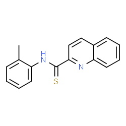 ChemSpider 2D Image | N-(2-Methylphenyl)-2-quinolinecarbothioamide | C17H14N2S