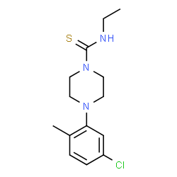 ChemSpider 2D Image | 4-(5-Chloro-2-methylphenyl)-N-ethyl-1-piperazinecarbothioamide | C14H20ClN3S