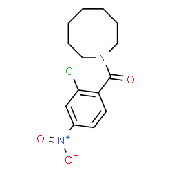 ChemSpider 2D Image | 1-Azocanyl(2-chloro-4-nitrophenyl)methanone | C14H17ClN2O3