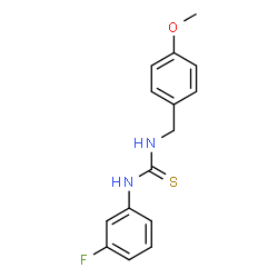 ChemSpider 2D Image | 1-(3-Fluorophenyl)-3-(4-methoxybenzyl)thiourea | C15H15FN2OS