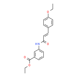 ChemSpider 2D Image | Ethyl 3-{[(2E)-3-(4-ethoxyphenyl)-2-propenoyl]amino}benzoate | C20H21NO4