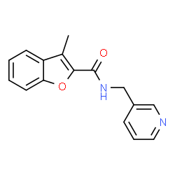 ChemSpider 2D Image | 3-Methyl-N-(3-pyridinylmethyl)-1-benzofuran-2-carboxamide | C16H14N2O2