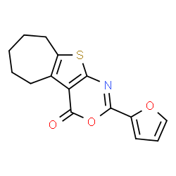 ChemSpider 2D Image | 2-Furan-2-yl-6,7,8,9-tetrahydro-5H-3-oxa-10-thia-1-aza-benzo[a]azulen-4-one | C15H13NO3S