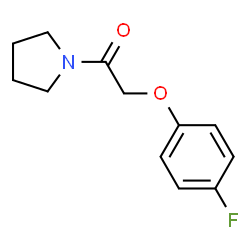 ChemSpider 2D Image | 2-(4-Fluorophenoxy)-1-(1-pyrrolidinyl)ethanone | C12H14FNO2