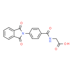 ChemSpider 2D Image | N-[4-(1,3-Dioxo-1,3-dihydro-2H-isoindol-2-yl)benzoyl]glycine | C17H12N2O5
