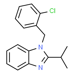 ChemSpider 2D Image | 1-(2-Chlorobenzyl)-2-isopropyl-1H-benzimidazole | C17H17ClN2
