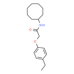 ChemSpider 2D Image | N-Cyclooctyl-2-(4-ethylphenoxy)acetamide | C18H27NO2