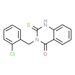 ChemSpider 2D Image | 3-(2-Chloro-benzyl)-2-mercapto-3H-quinazolin-4-one | C15H11ClN2OS