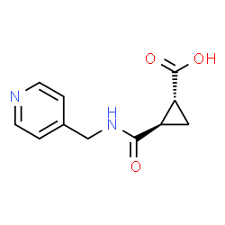 ChemSpider 2D Image | (1R,2R)-2-[(4-Pyridinylmethyl)carbamoyl]cyclopropanecarboxylic acid | C11H12N2O3
