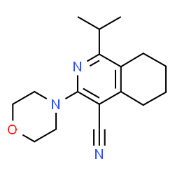 ChemSpider 2D Image | 1-Isopropyl-3-(4-morpholinyl)-5,6,7,8-tetrahydro-4-isoquinolinecarbonitrile | C17H23N3O