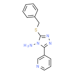 ChemSpider 2D Image | 3-(Benzylsulfanyl)-5-(3-pyridinyl)-4H-1,2,4-triazol-4-amine | C14H13N5S