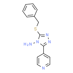 ChemSpider 2D Image | 3-Benzylsulfanyl-5-pyridin-4-yl-[1,2,4]triazol-4-ylamine | C14H13N5S