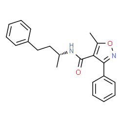 ChemSpider 2D Image | 5-Methyl-3-phenyl-N-[(2R)-4-phenyl-2-butanyl]-1,2-oxazole-4-carboxamide | C21H22N2O2