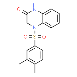 ChemSpider 2D Image | 4-[(3,4-Dimethylphenyl)sulfonyl]-3,4-dihydro-2(1H)-quinoxalinone | C16H16N2O3S
