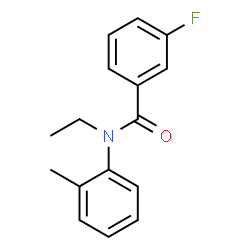 ChemSpider 2D Image | N-Ethyl-3-fluoro-N-(2-methylphenyl)benzamide | C16H16FNO
