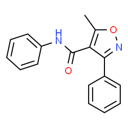 ChemSpider 2D Image | 5-Methyl-N,3-diphenyl-1,2-oxazole-4-carboxamide | C17H14N2O2