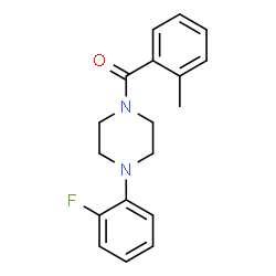 ChemSpider 2D Image | [4-(2-Fluoro-phenyl)-piperazin-1-yl]-o-tolyl-methanone | C18H19FN2O