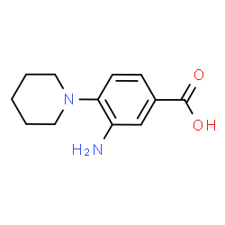 ChemSpider 2D Image | 3-amino-4-piperidin-1-ylbenzoic acid | C12H16N2O2
